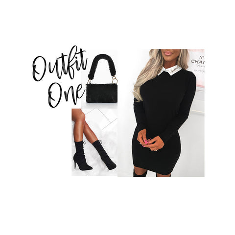 Black Winter Outfit Collage
