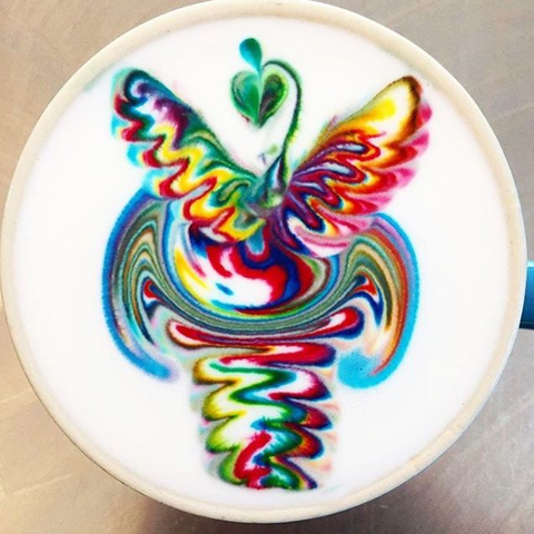 Rainbow Latte Art